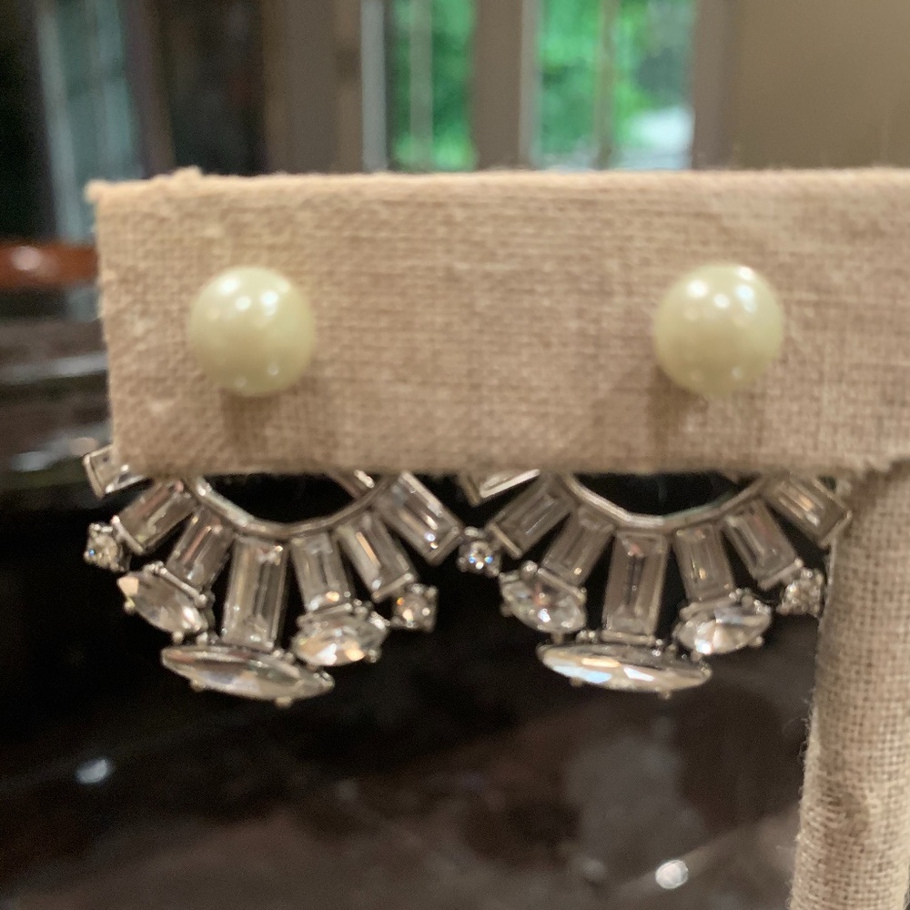 Stella & Dot Starburst Earring Jacket w/Pearl Stud